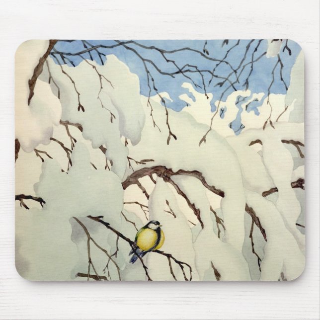 Great Tit - Theodor Severin Kittelsen Mousepad (Vorne)