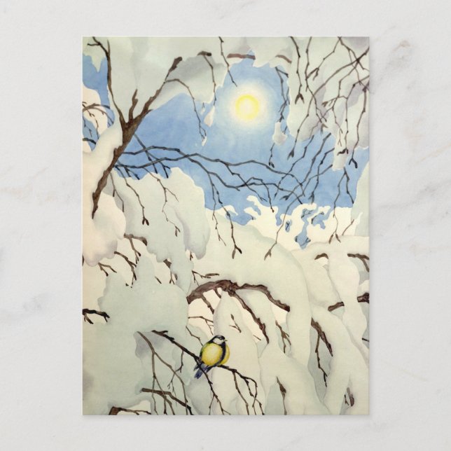 Great Tit - Theodor Severin Kittelsen Postkarte (Vorderseite)