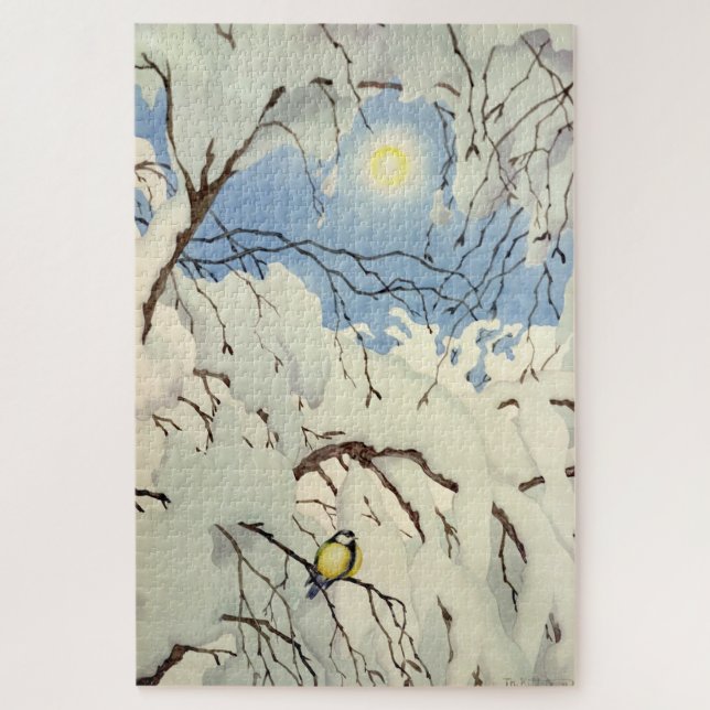 Great Tit - Theodor Severin Kittelsen Puzzle (Vertikal)