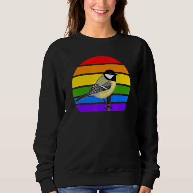 Great Titmouse Rainbow Bird Birdwatcher Songbird D Sweatshirt (Vorderseite)