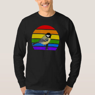 Great Titmouse Rainbow Bird Birdwatcher Songbird D T-Shirt