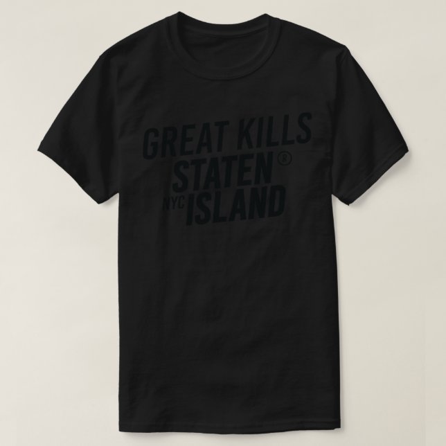 Great tötet Staten Island New York City Modern Cur T-Shirt (Design vorne)