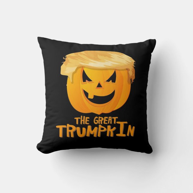 Great Trumpkin Funny Halloween Kissen (Vorderseite)