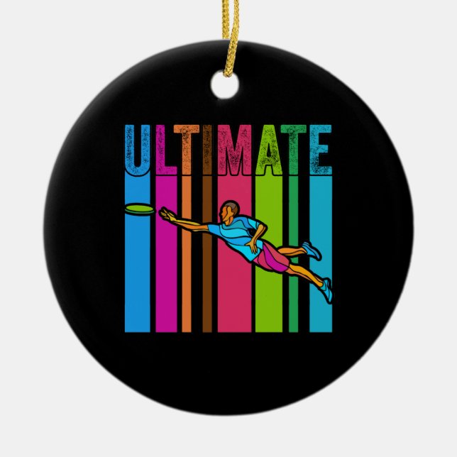 Great Ultimate Frisbee Motif Geschenk Keramik Ornament (Vorne)