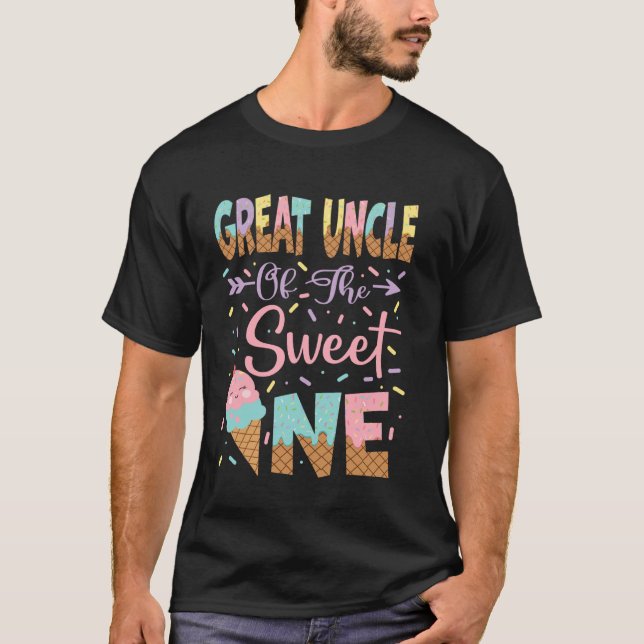 Great Uncle Of The Sweet One Ice Cream 1St Birthda T-Shirt (Vorderseite)