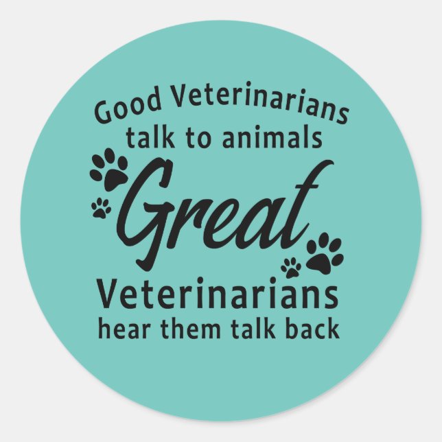 Great Veterinarian Stickers (Vorderseite)