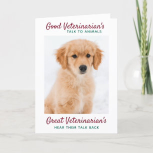 Great Veterinary Personalize Christmas Pet Foto Feiertagskarte