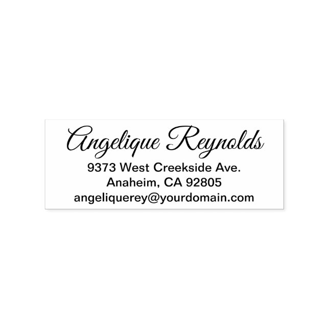 Great Vibes Einfache Rücksendeadresse und E-Mail Gummistempel (Prägung)