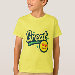 Great Vibes Only - Liebe Eyes Emoji T-Shirt