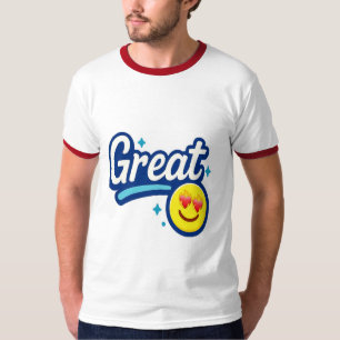 Great Vibes Only - Liebe Eyes Emoji T-Shirt
