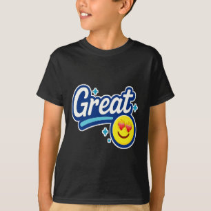 Great Vibes Only - Liebe Eyes Emoji T-Shirt