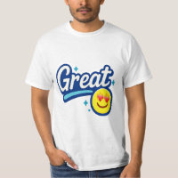 Great Vibes Only - Liebe Eyes Emoji T - Shirt