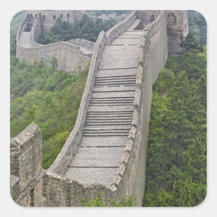 Great Wall, Jinshanling, China Quadratischer Aufkleber