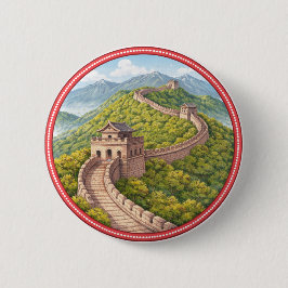 Great Wall Of China Knopf Button