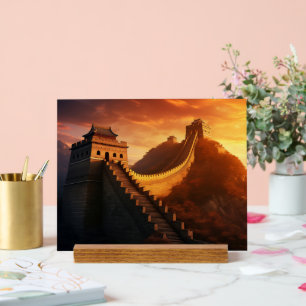 Great Wall of China Sunset Acrylic Sign - Majestic Acrylschild
