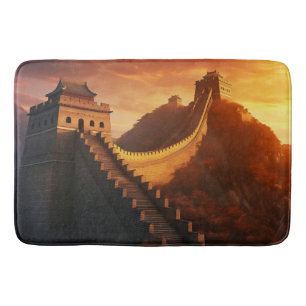 Great Wall of China Sunset - Majestic Badematte