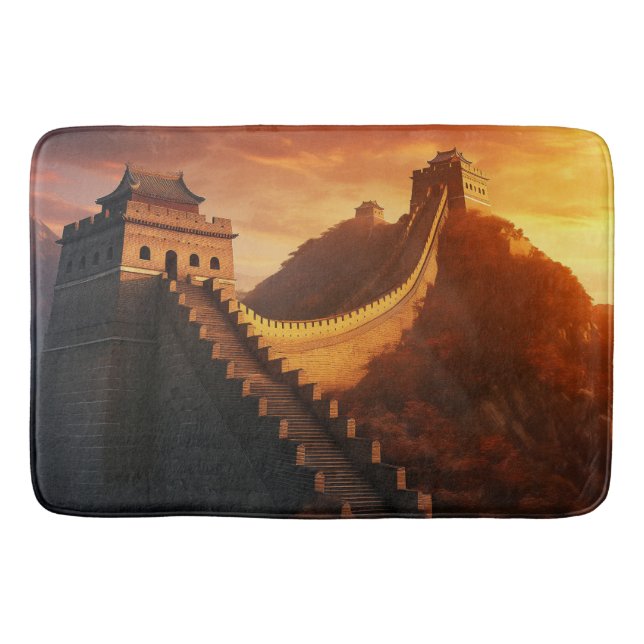 Great Wall of China Sunset - Majestic Badematte (Vorderseite)