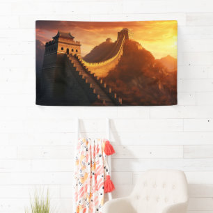 Great Wall of China Sunset - Majestic Banner