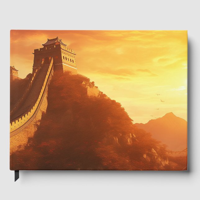 Great Wall of China Sunset - Majestic Gästebuch (Vorderseite)