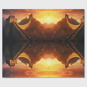 Great Wall of China Sunset - Majestic Geschenkpapier