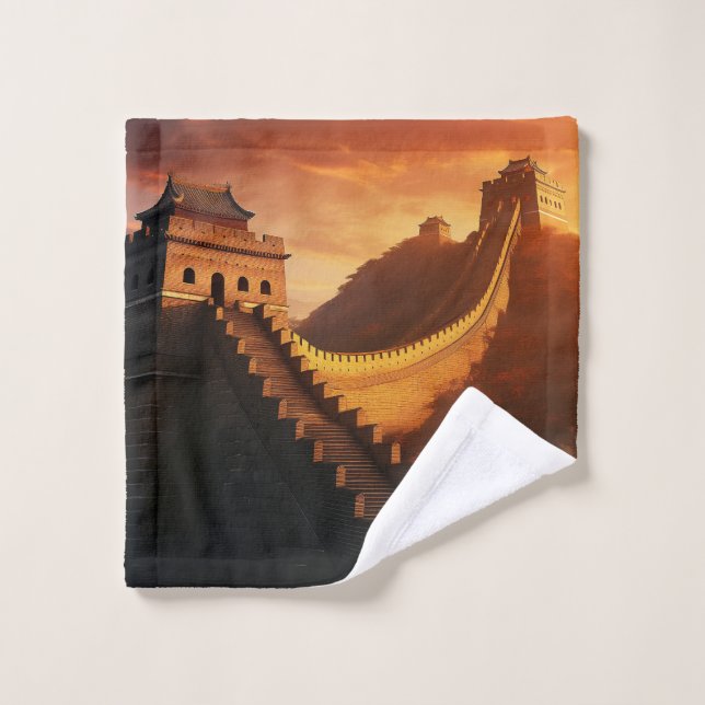 Great Wall of China Sunset - Majestic Waschlappen (Waschlappen)