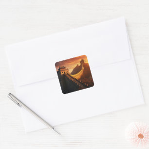 Great Wall of China Sunset Sticker - Majestic Asia