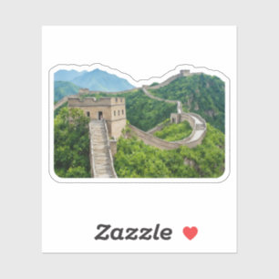 Great Wall of China Watercolor Aufkleber