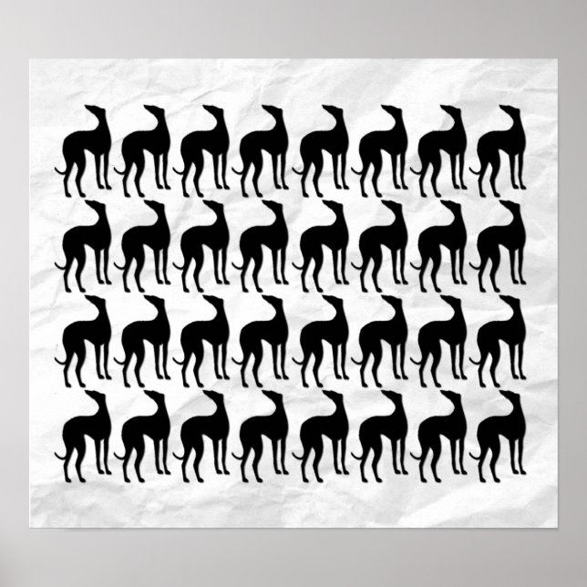 Great Wall of Greyhounds Poster (Vorne)