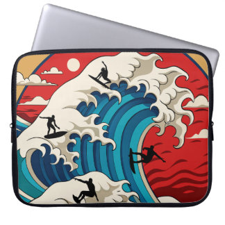 great wave hokusai laptopschutzhülle
