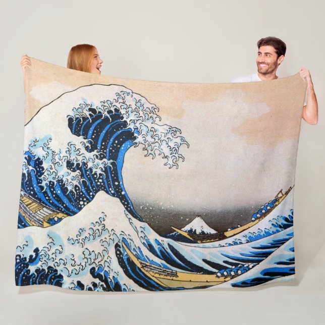 Great Wave, Hokusai, Ukiyo-e Fleece Blanket (Beispiel)