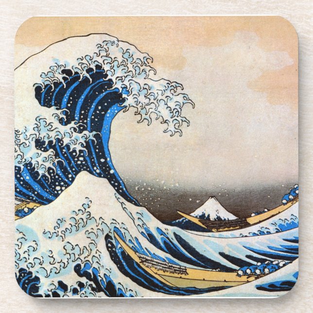 Great Wave, Hokusai, Ukiyo-e Getränkeuntersetzer (Vorderseite)