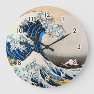 Great Wave, Hokusai, Ukiyo-e Große Wanduhr