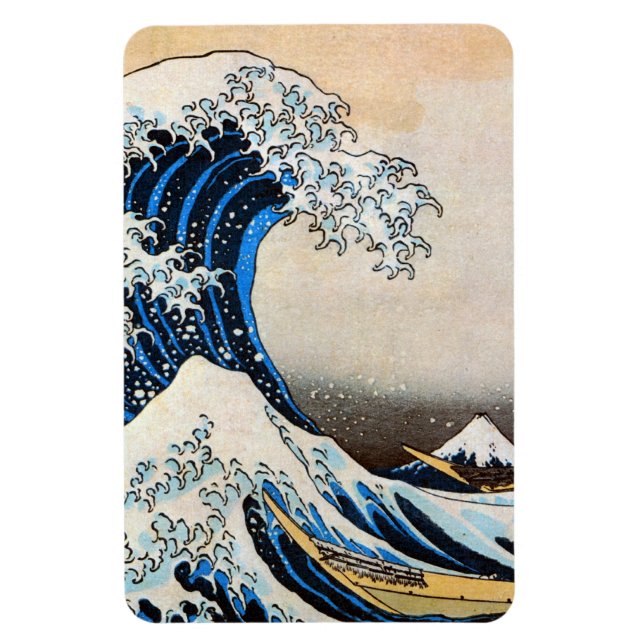 Great Wave, Hokusai, Ukiyo-e Magnet (Vertikal)