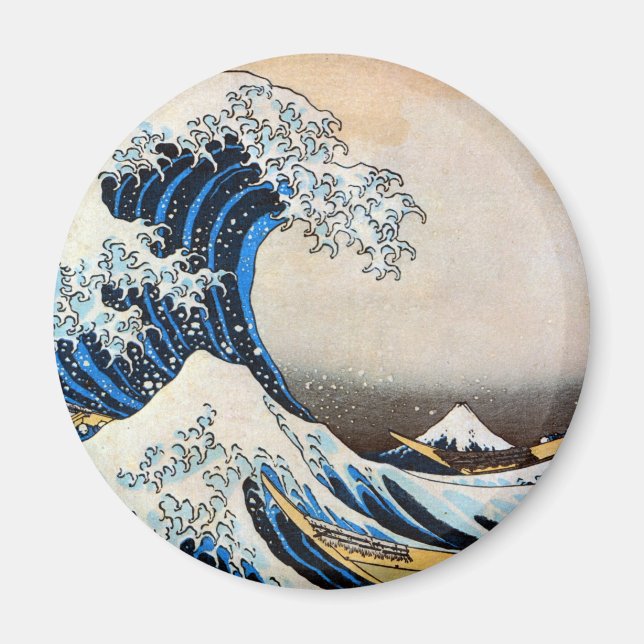 Great Wave, Hokusai, Ukiyo-e Magnet (Vorne)
