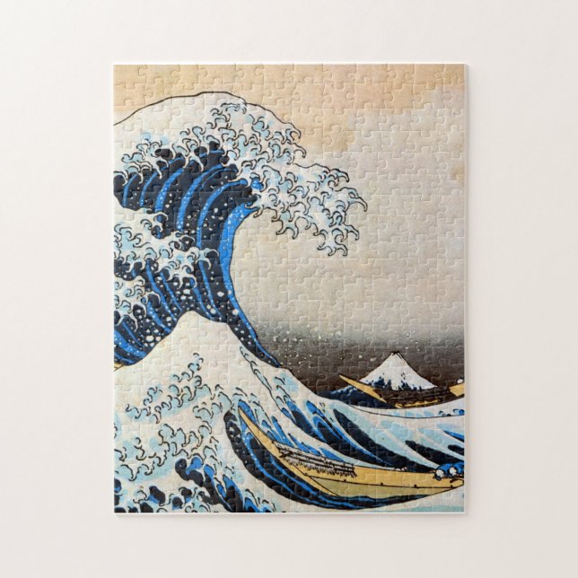 Great Wave, Hokusai, Ukiyo-e Puzzle (Vertikal)
