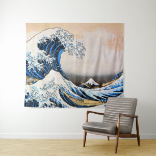 Great Wave, Hokusai, Ukiyo-e Wandteppich