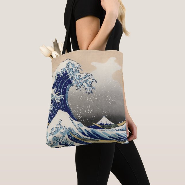 Great Wave Kanagawa japanisches Gemälde (Von Nahem)