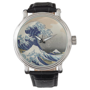 Great Wave Kanagawa japanisches Gemälde Armbanduhr