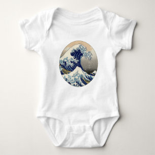 Great Wave Kanagawa japanisches Gemälde Baby Strampler