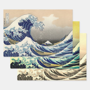 Great Wave Kanagawa japanisches Gemälde Geschenkpapier Set
