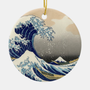 Great Wave Kanagawa japanisches Gemälde Keramikornament
