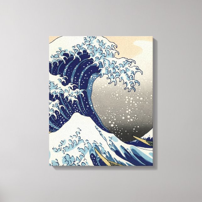 Great Wave Kanagawa japanisches Gemälde Leinwanddruck (Vorderseite)