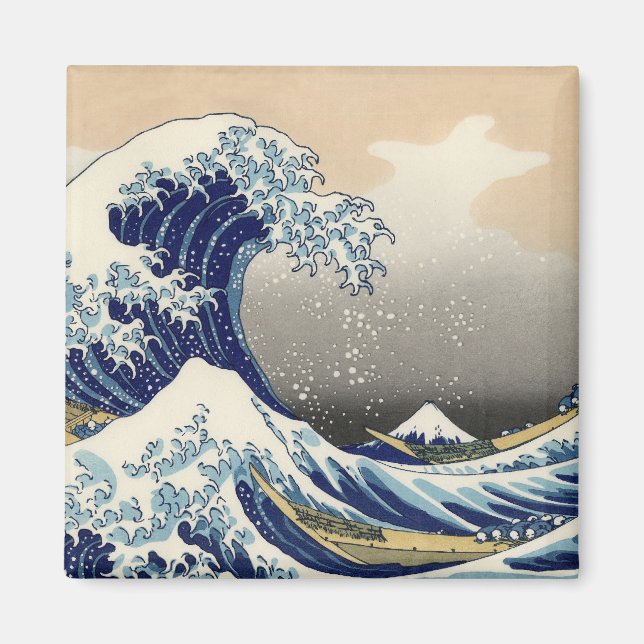 Great Wave Kanagawa japanisches Gemälde Magnet (Vorne)
