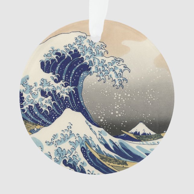 Great Wave Kanagawa japanisches Gemälde Ornament (Vorderseite)