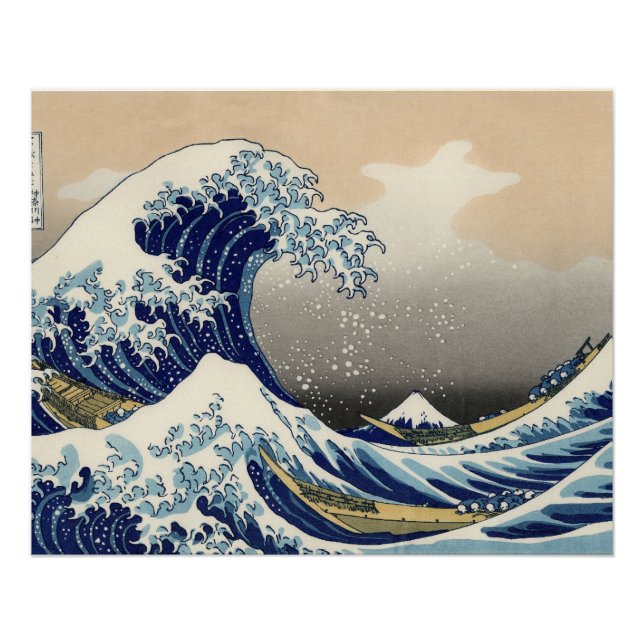 Great Wave Kanagawa japanisches Gemälde Poster (Vorderseite)