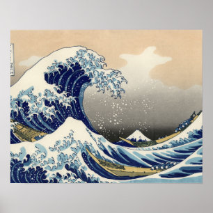 Great Wave Kanagawa japanisches Gemälde Poster