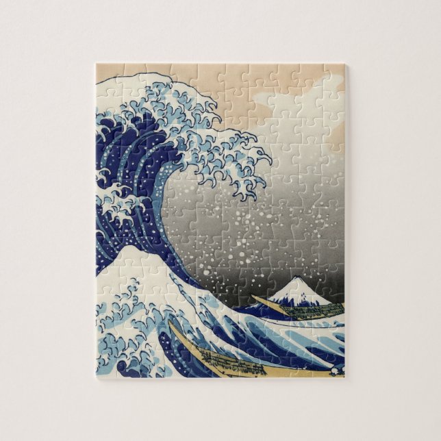 Great Wave Kanagawa japanisches Gemälde Puzzle (Vertikal)