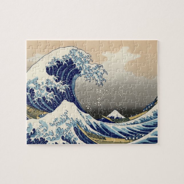 Great Wave Kanagawa japanisches Gemälde Puzzle (Horizontal)
