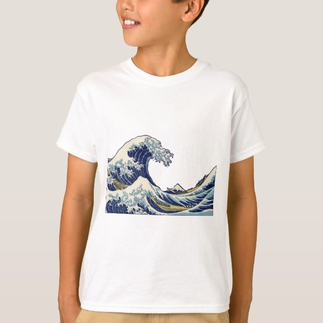 Great Wave Kanagawa japanisches Gemälde T-Shirt (Vorderseite)