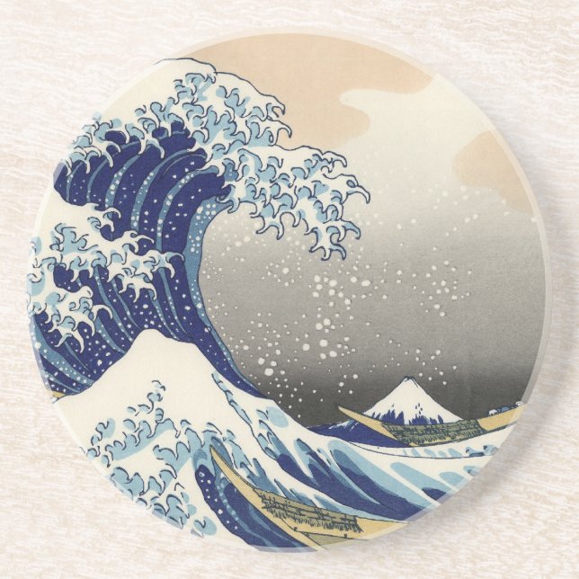 Great Wave Kanagawa japanisches Gemälde Untersetzer (Vorne)